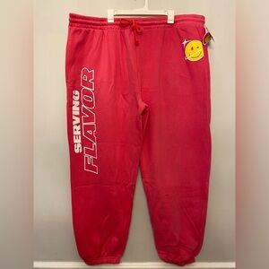 Kids Pink Joggers with Graphic Print